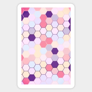 Cute Pastel Pink hexagon pattern Sticker